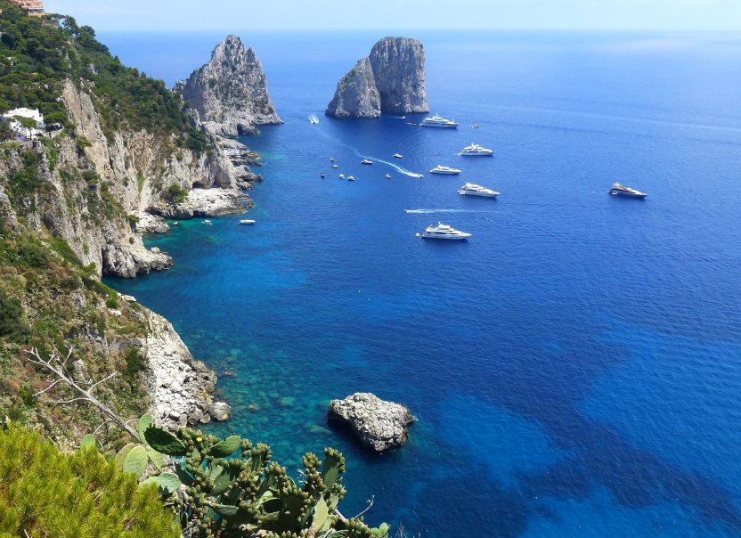 Capri with Faraglioni view
